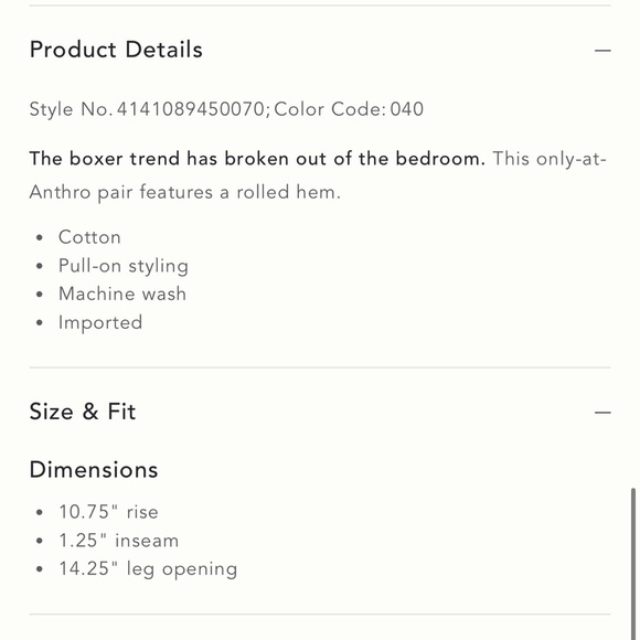 SET OF 3 NWOT Anthropologie The Wren Boxer in Sz XXS - Picture 6 of 13